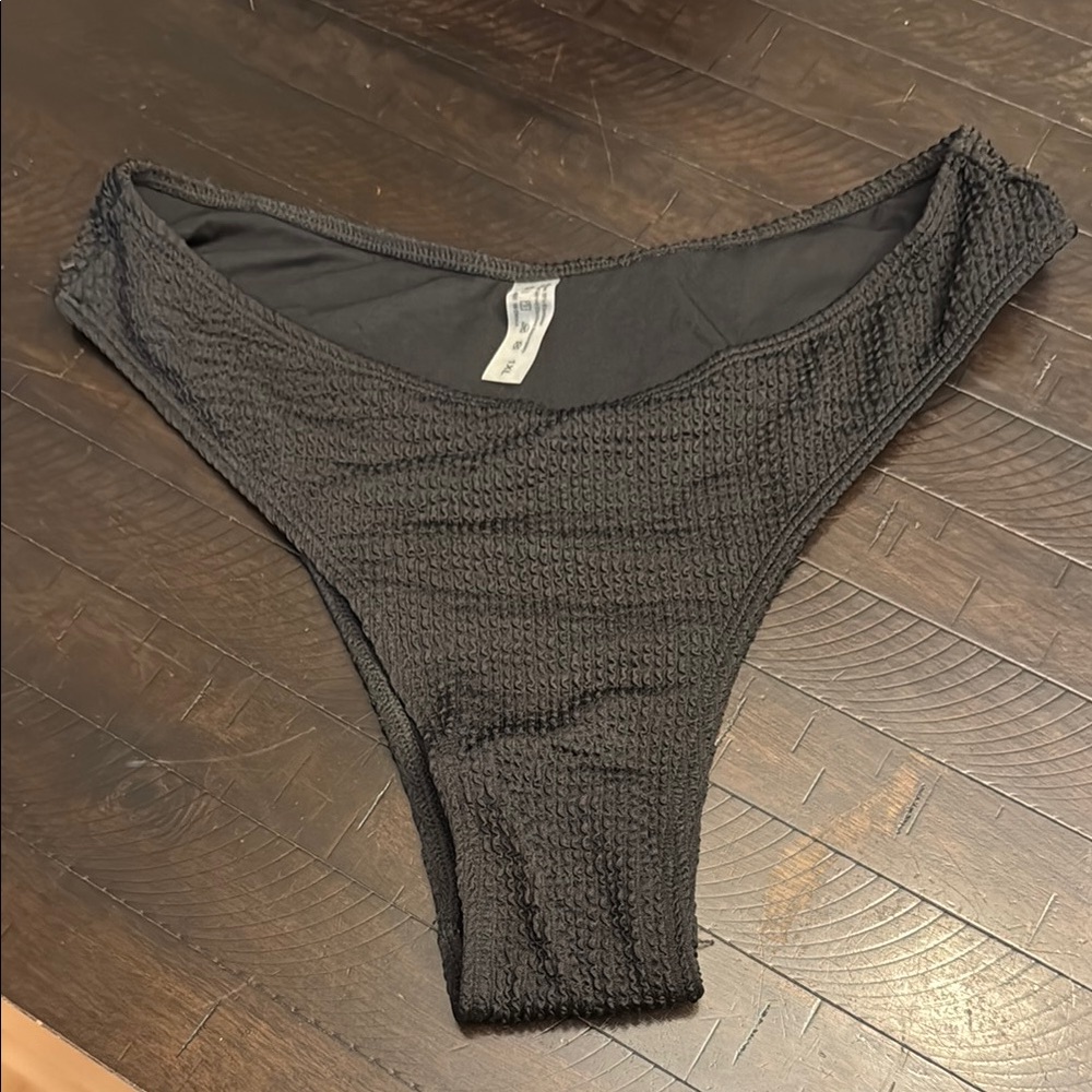 SHEIN Women’s Black Textured Bikini Bottom